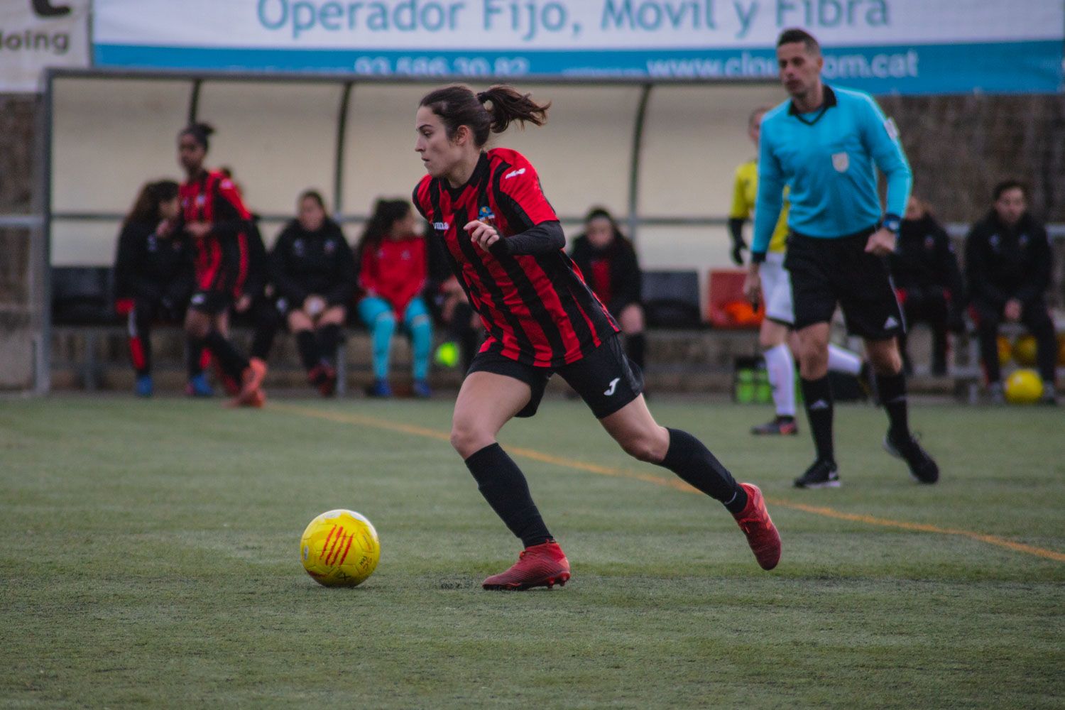 Laura Sesé, del Sant Cugat FC, autora de 2 dianes durant el partit. Foto: Adrián Gómez