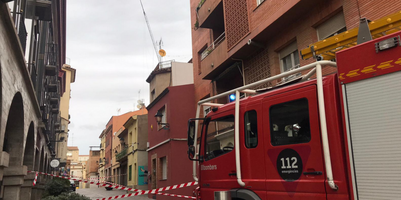 Actuació dels Bombers de la Generalitat a la Farga. FOTO: Cedida