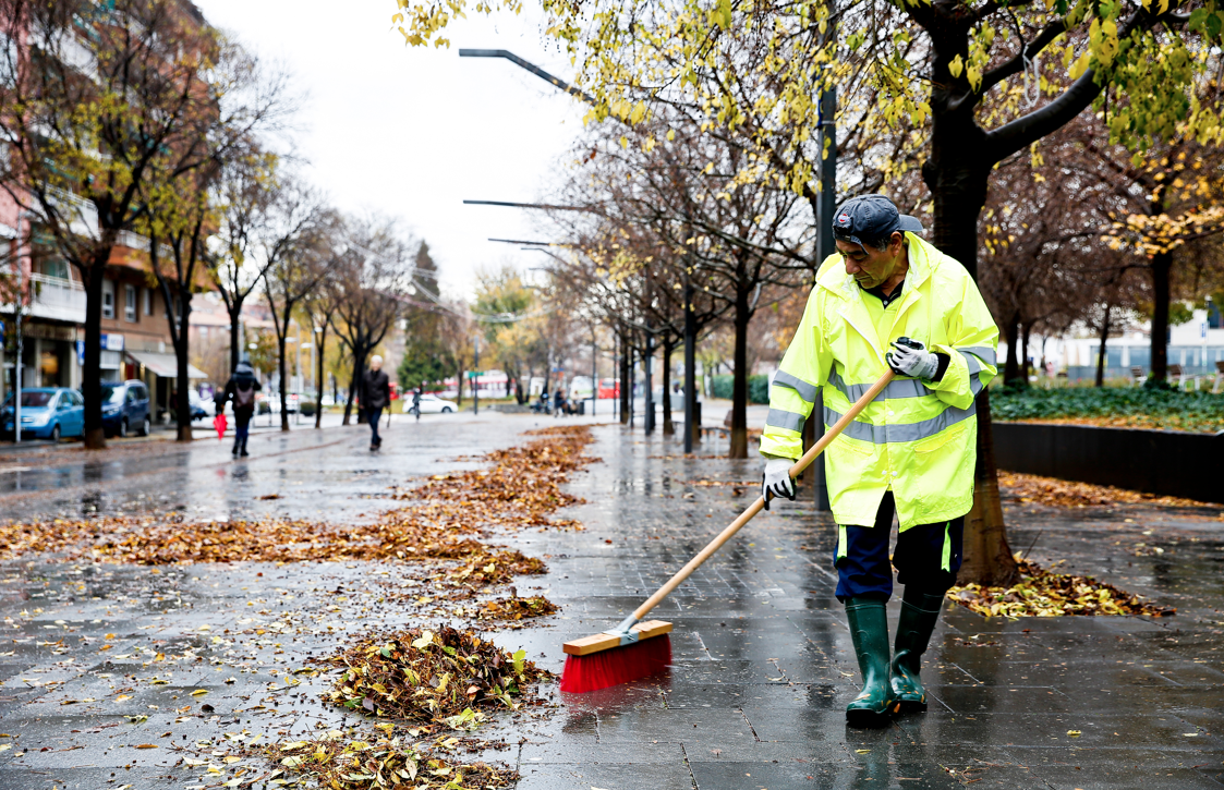 Imatge d'arxiu d'un dia de pluja a Sant Cugat FOTO: Yves Dimant