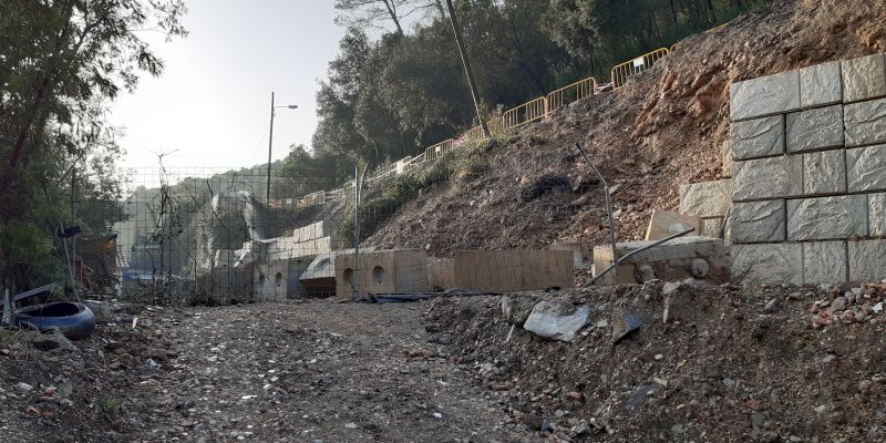 Imatge de la zona afectada pel despreniment a l'avinguda de Pere Planas. FOTO: Ajuntament de Sant Cugat