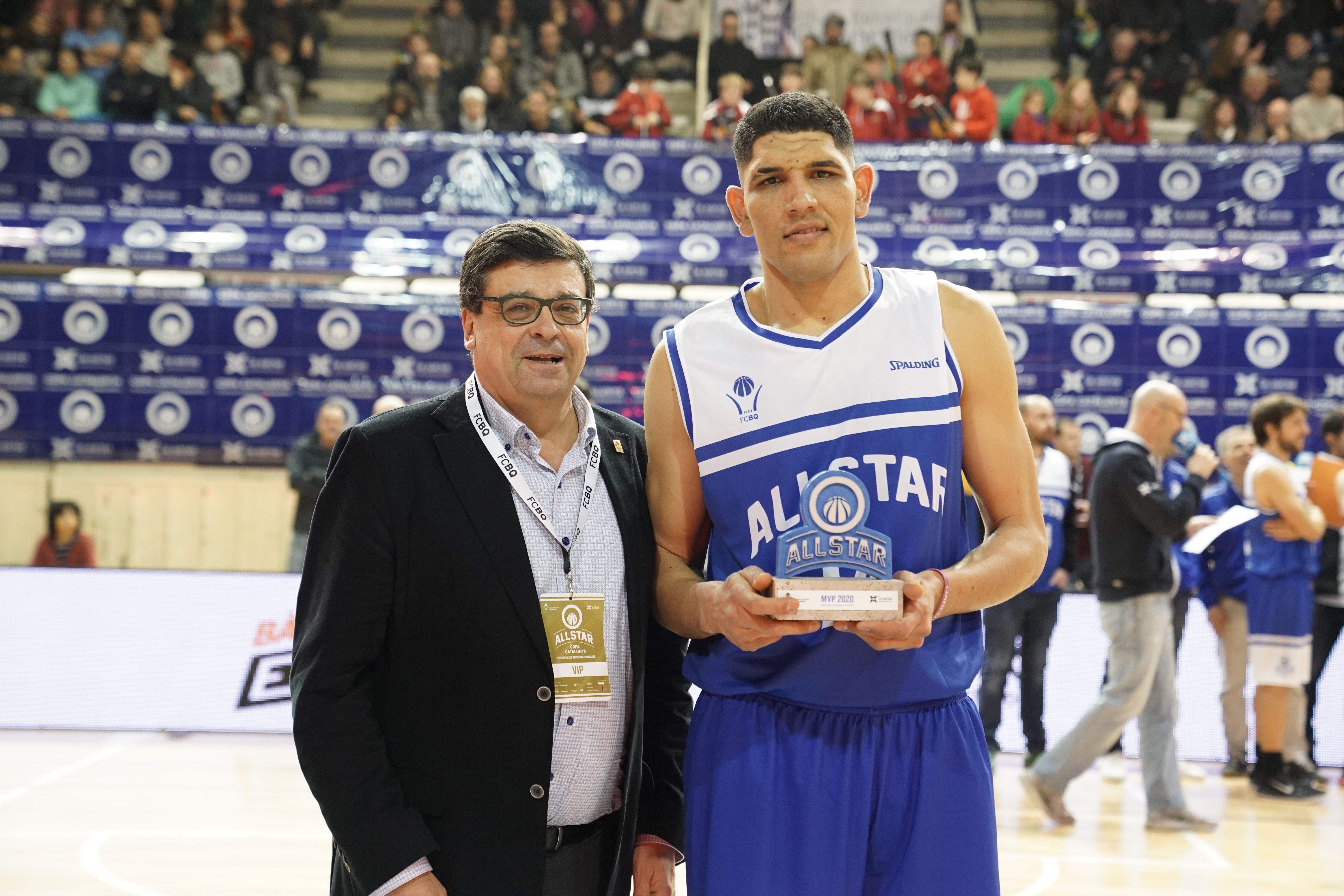 Luis González de la Unió Esportiva Sant Cugat 'MVP' de l''All-Star' de la Copa Catalunya. FOTO: FCBQ.
