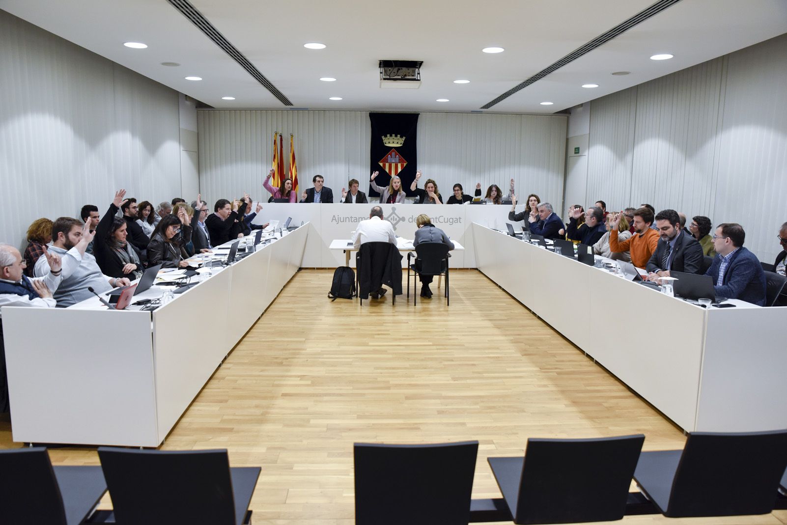 Moment del ple municipal del mes de gener de 2020. FOTO: Bernat Millet