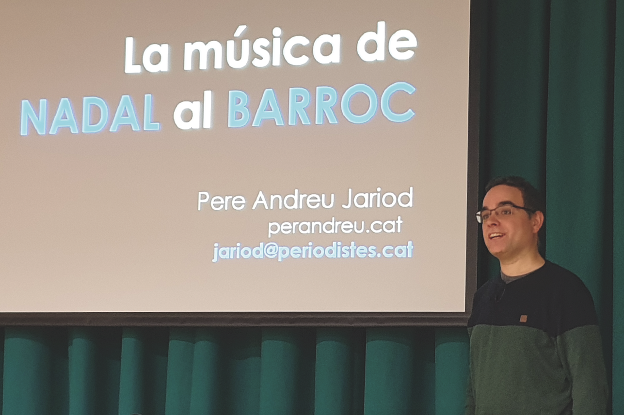 El conferenciant Pere Andreu Jariod a l'Aula d'Extensió. FOTO: Cedida