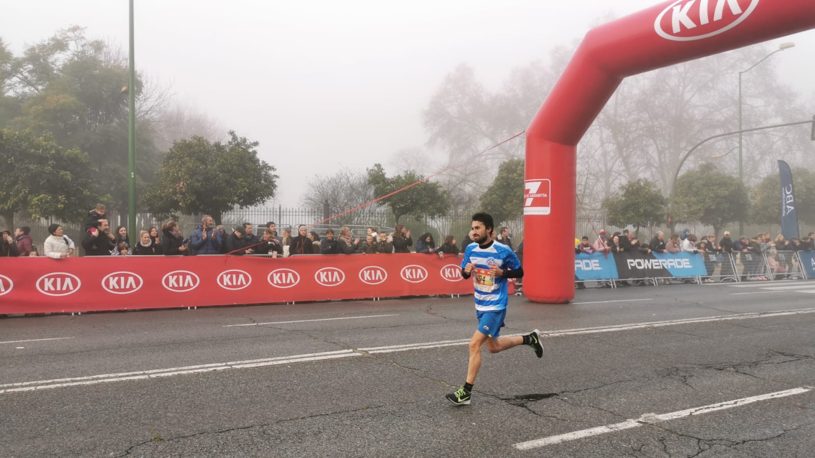 Pepe Díaz, en el decurs de la Mitja Marató de Sevilla. FOTO: Cedida