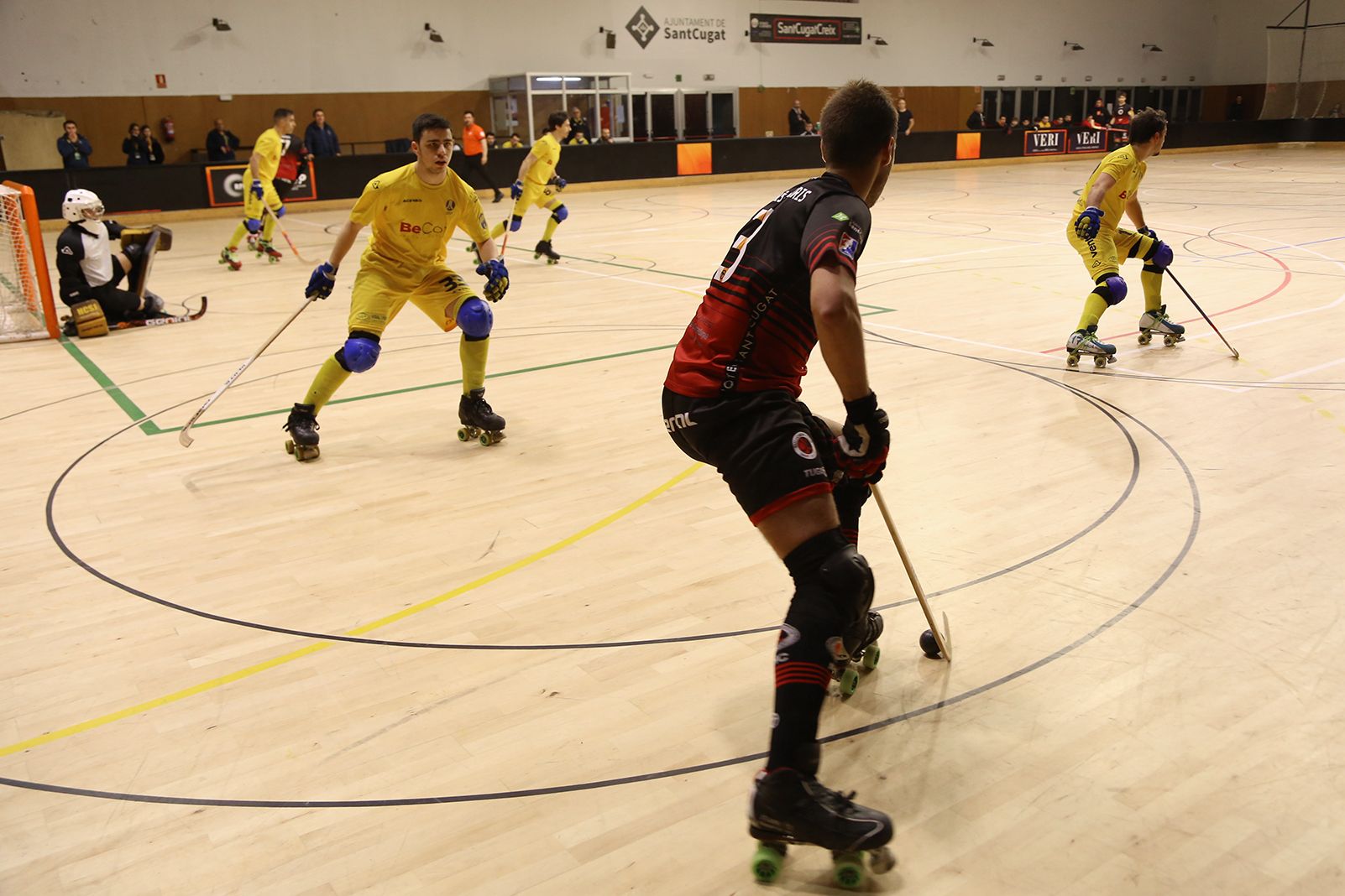 Partit de lliga hoquei  sobre patins masculí PHC Sant Cugat- HC Sannt Just. FOTO: Anna Bassa