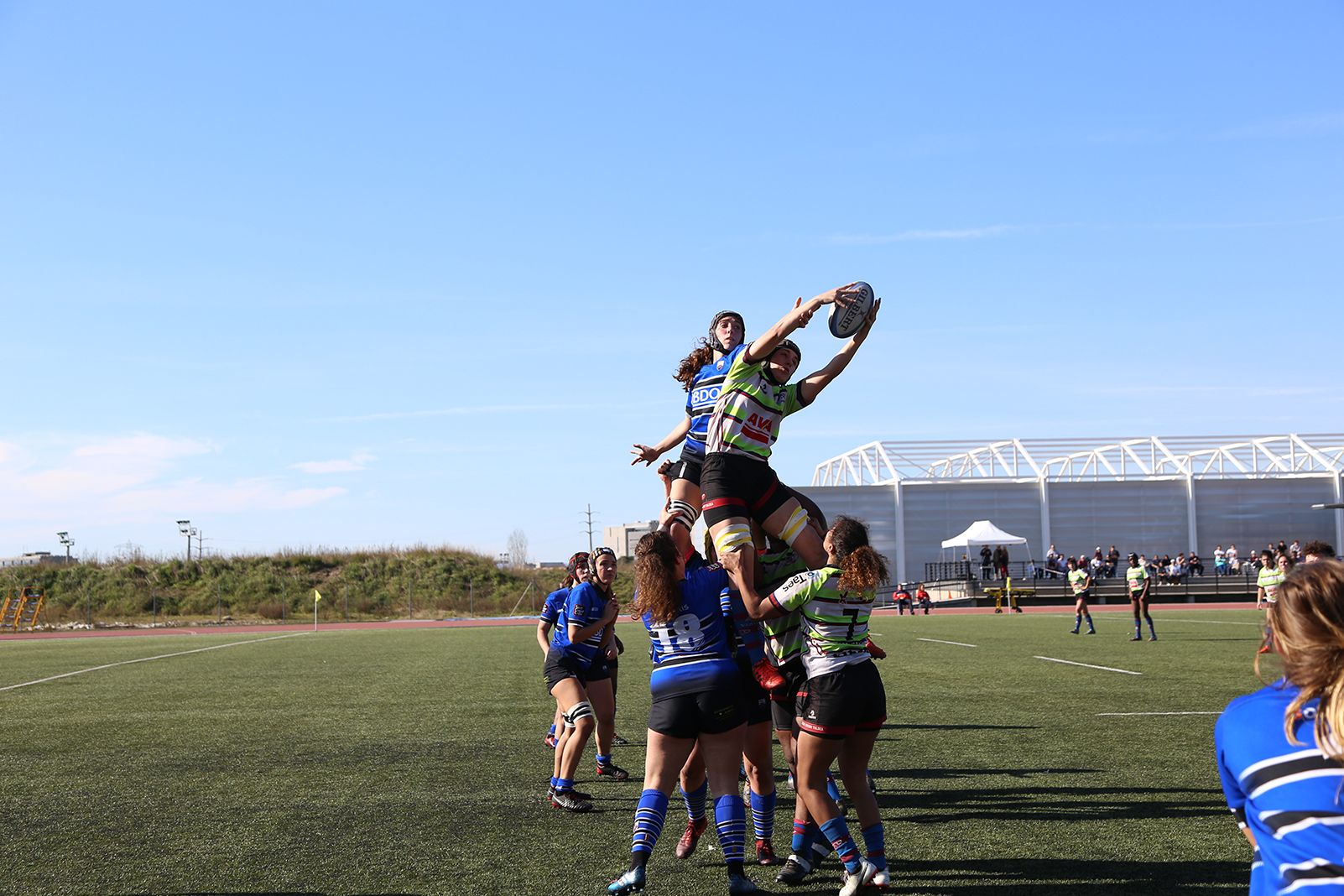 Partit de lliga CR Sant Cugat- AVIA Eibar Rugby Taldea. FOTO: Anna Bassa
