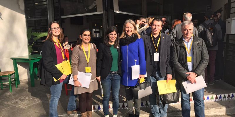 L'alcaldessa i regidors d'ERC-MES de Sant Cugat amb Marta Vilalta, al centre. FOTO: Ferran Mitjà