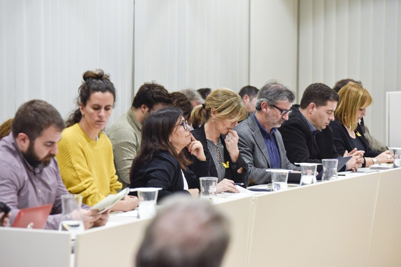 Els regidors del grup municipal de Junts per Sant Cugat. FOTO: Bernat Millet