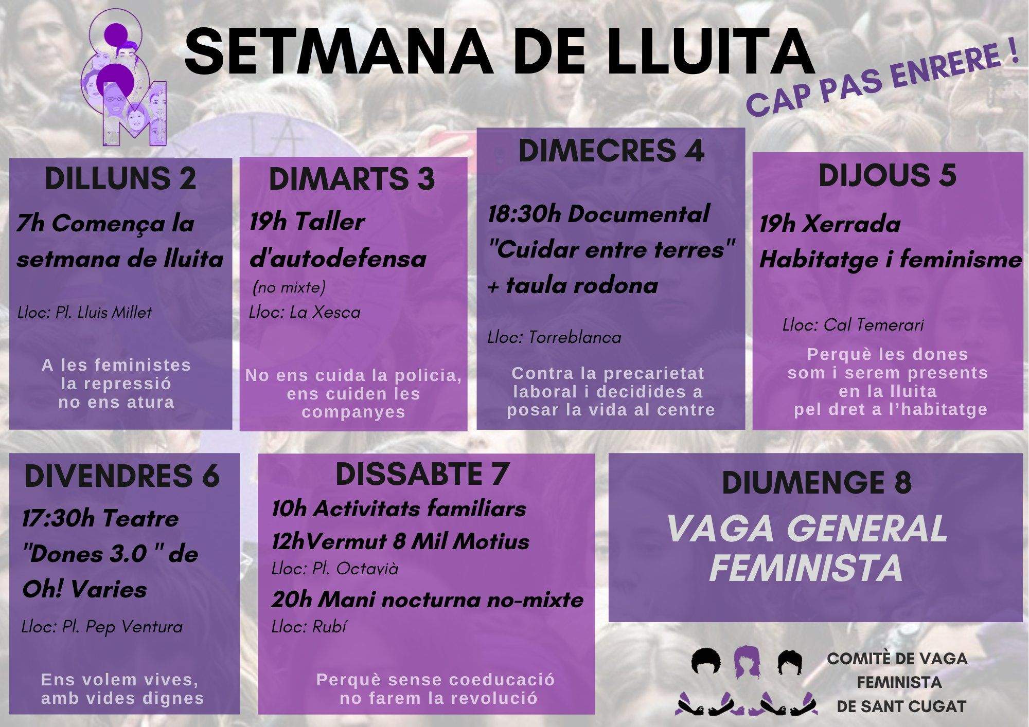 Tota la programació de les activitats feministes a Sant Cugat