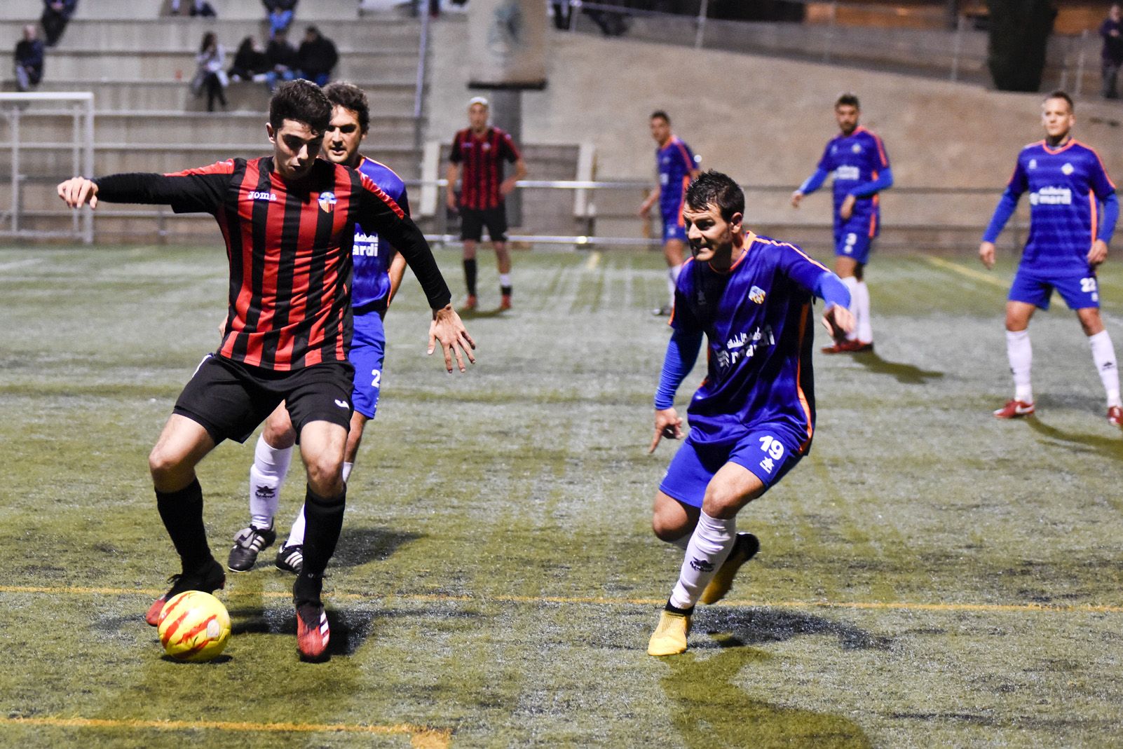 El Sant Cugat FC ha debutat a 1a Catalana davant el CF Les Franqueses. FOTO: Bernat Millet