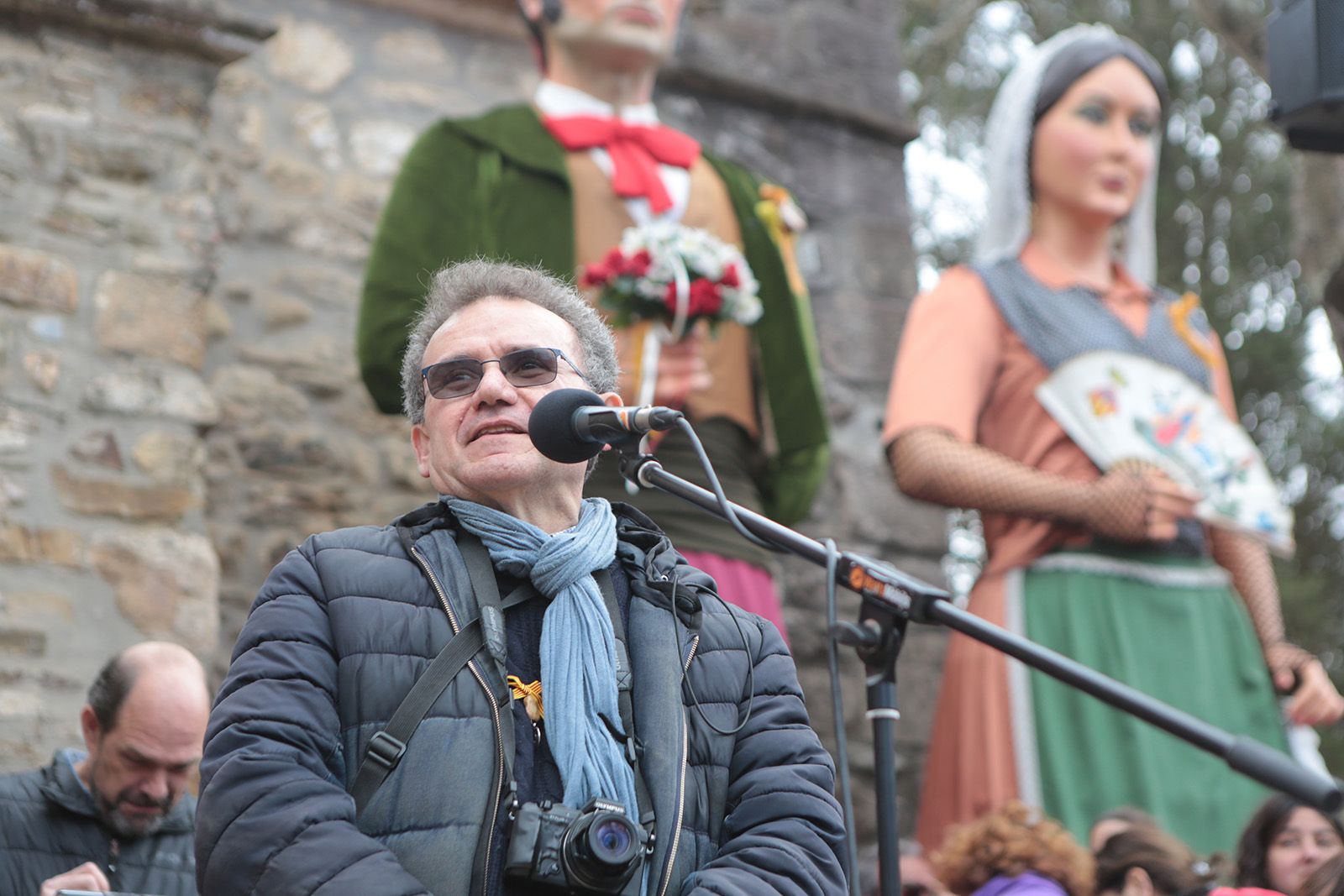 Representant de la Penya Regalèssia a Sant Medir. FOTO: Artur Ribera
