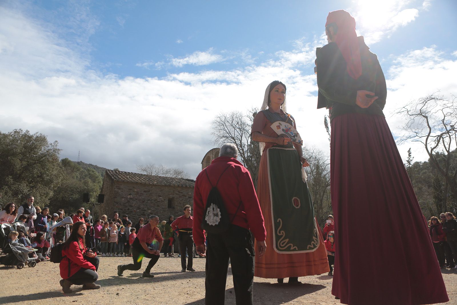 Els Geganters a Sant Medir. FOTO: Artur Ribera