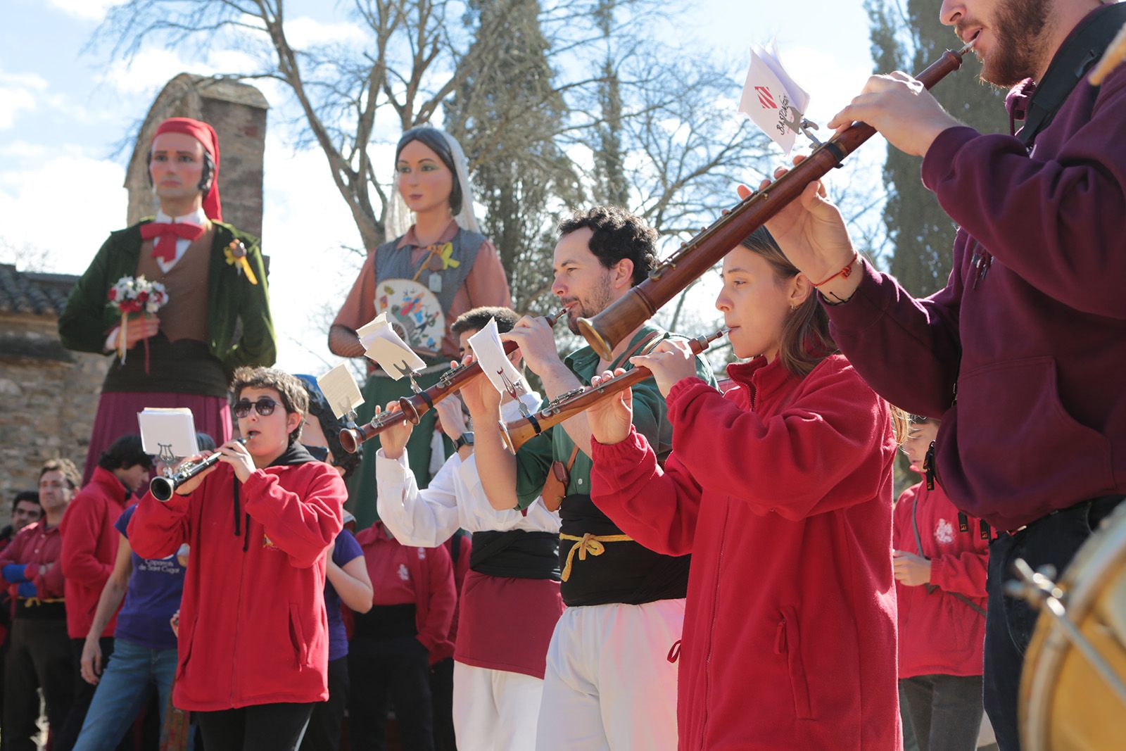 Els Geganters a Sant Medir. FOTO: Artur Ribera