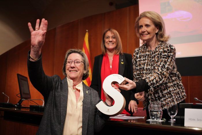 Calafell recollint el guardó. FOTO: Gencat.cat