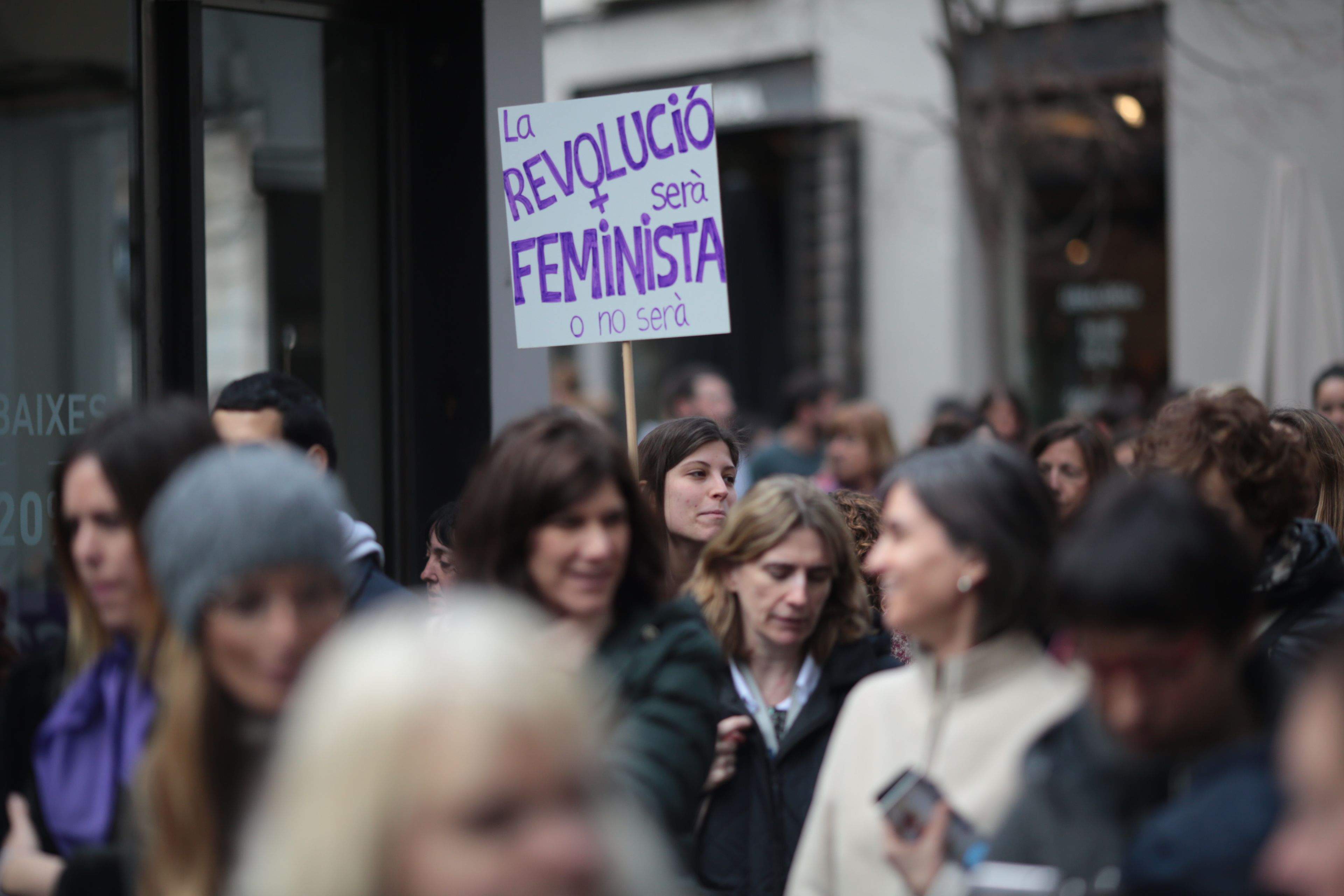 Imatge d'una manifestació en el marc del Dia de la Dona. FOTO: Arxiu