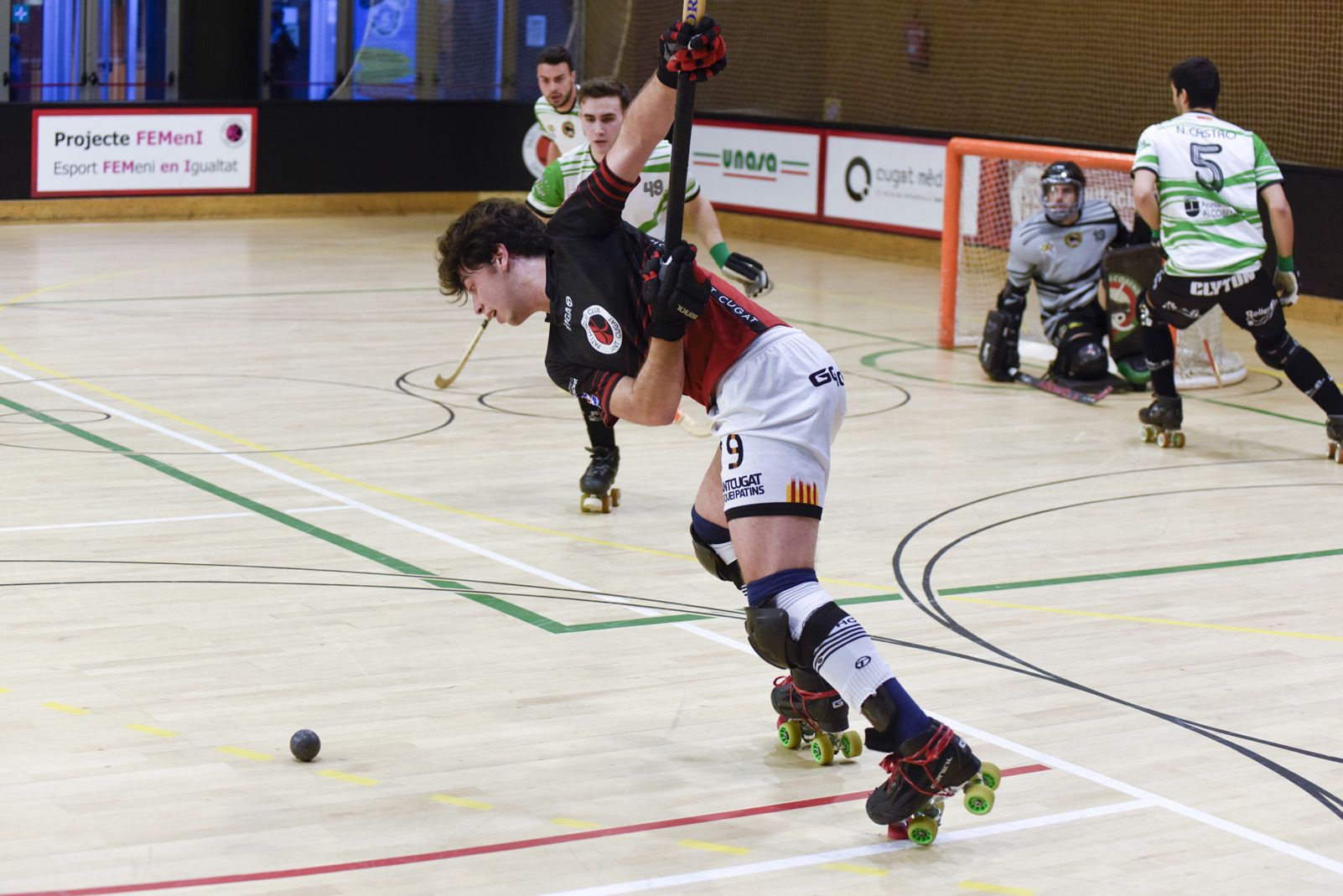 Pati Hoquei Club Sant Cugat contra CP Alcobendas. Foto: Bernat Millet.