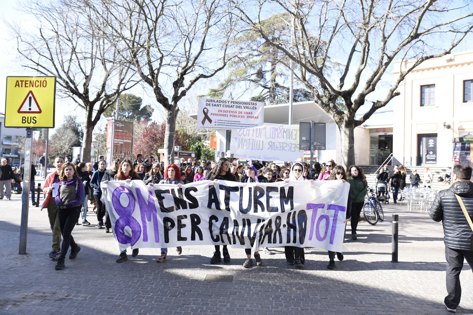 Manifestació "Ens aturem per canviar ho tot Cap pas enrere" Foto: Bernat Millet.