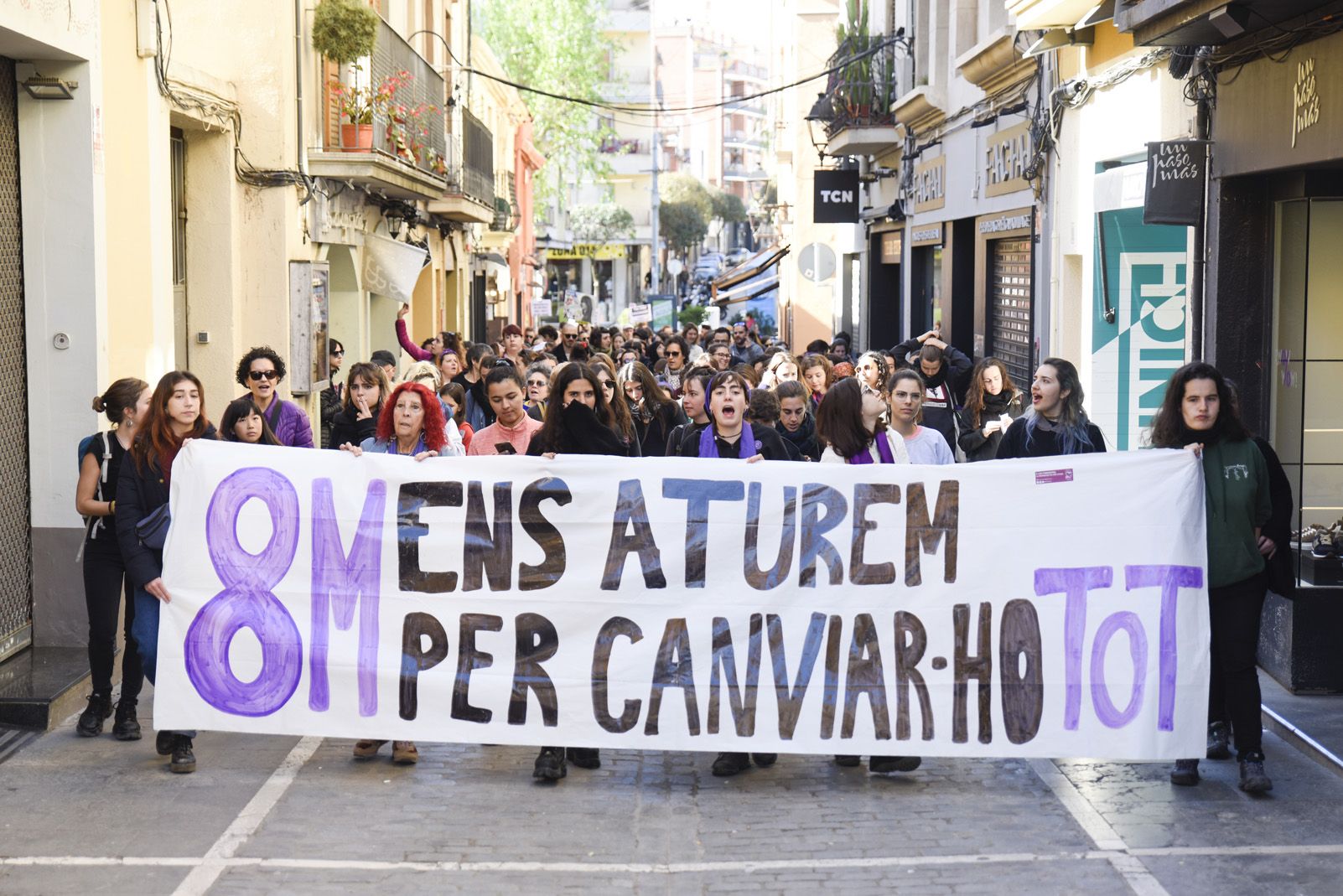 Manifestació del Dia de la Dona de l'any passat a Sant Cugat. FOTO: Arxiu