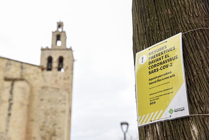La situació del coronavirus a Sant Cugat. Foto: Bernat Millet.