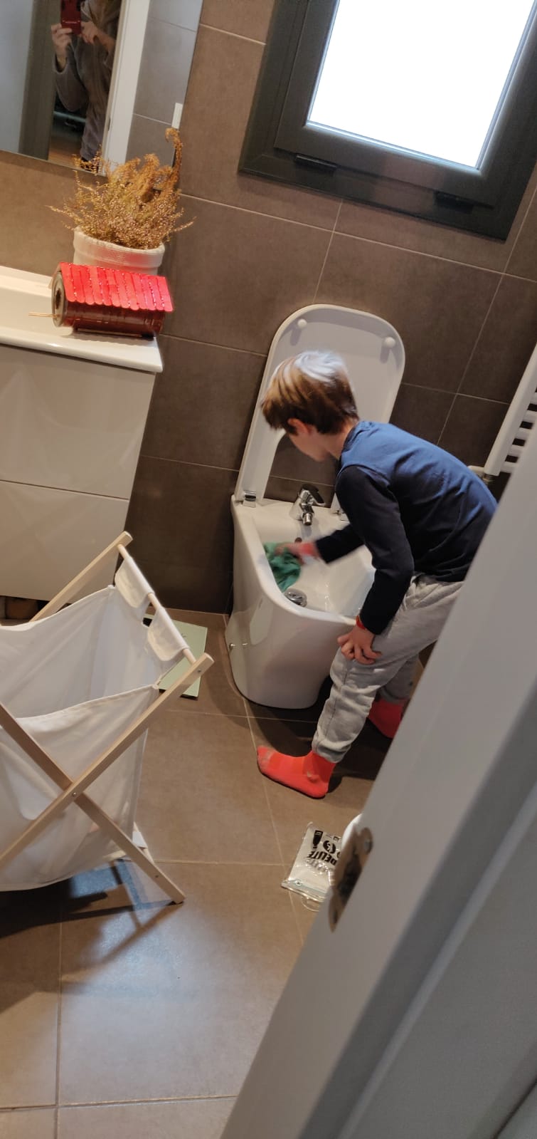 Ajudant en les tasques de neteja de casa.