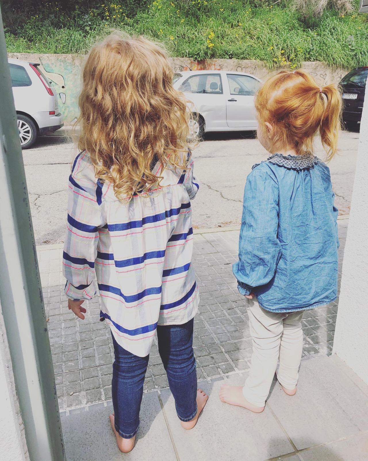 My girls thinking where is everyone?