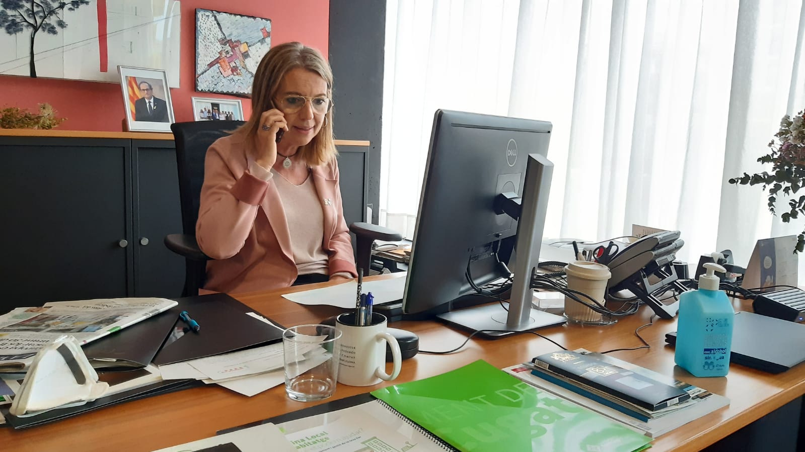 L'alcaldessa de Sant Cugat, Mireia Ingla, al seu despatx. FOTO: Cedida