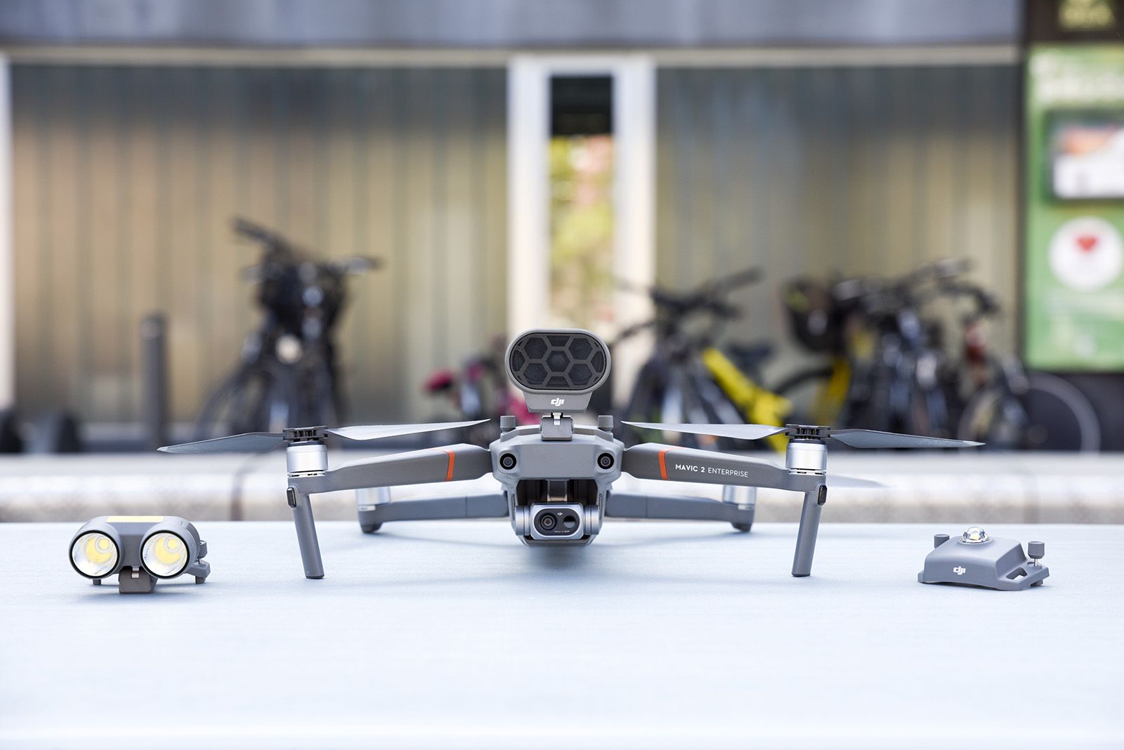 Presentació del dron de confinament a Sant Cugat. Foto: Bernat Millet