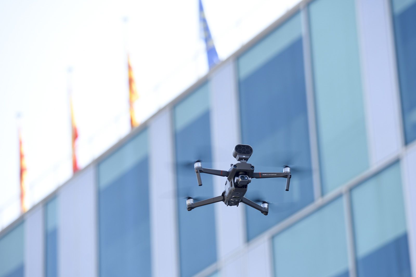 Presentació del dron de confinament a Sant Cugat. Foto: Bernat Millet