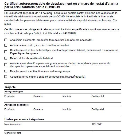 certificat autoresponsabilitat