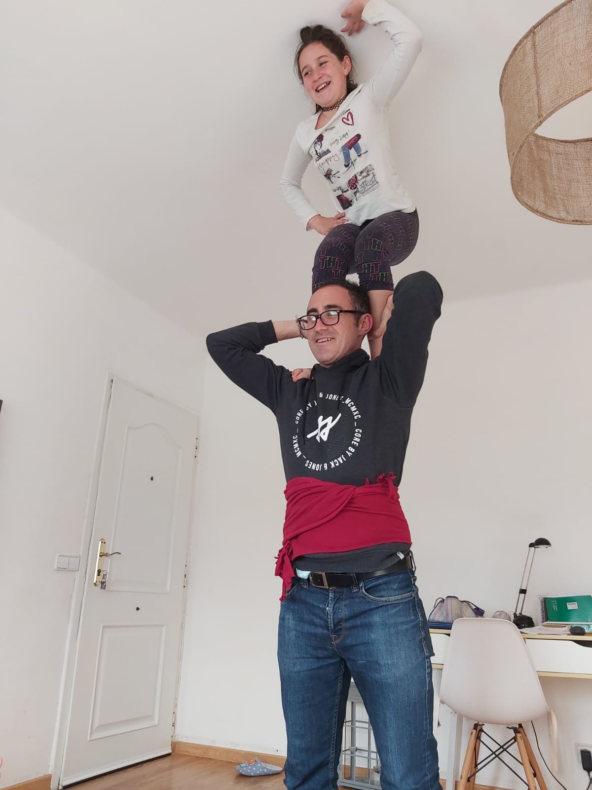 Practicant castellers.