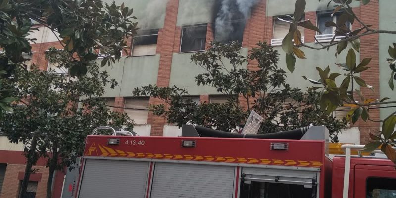 Imatge de l'incendi. FOTO: Cedida