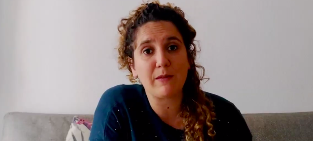 Núria Gibert en un videocomunicat a les xarxes.