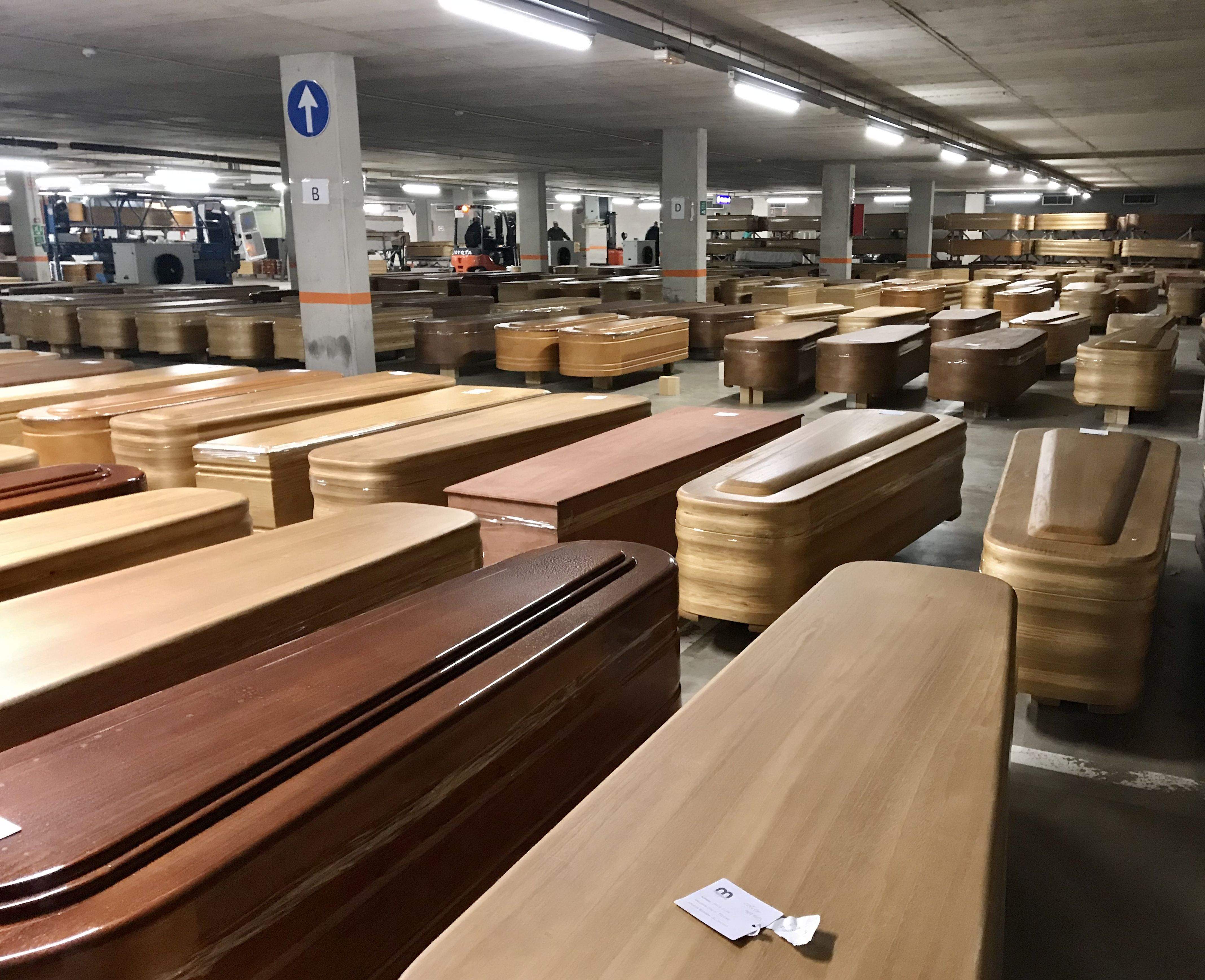 Una de les plantes habilitades com a dipòsit de fèretres FOTO: Grup Mémora