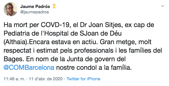Twitter de Jaume Padrós