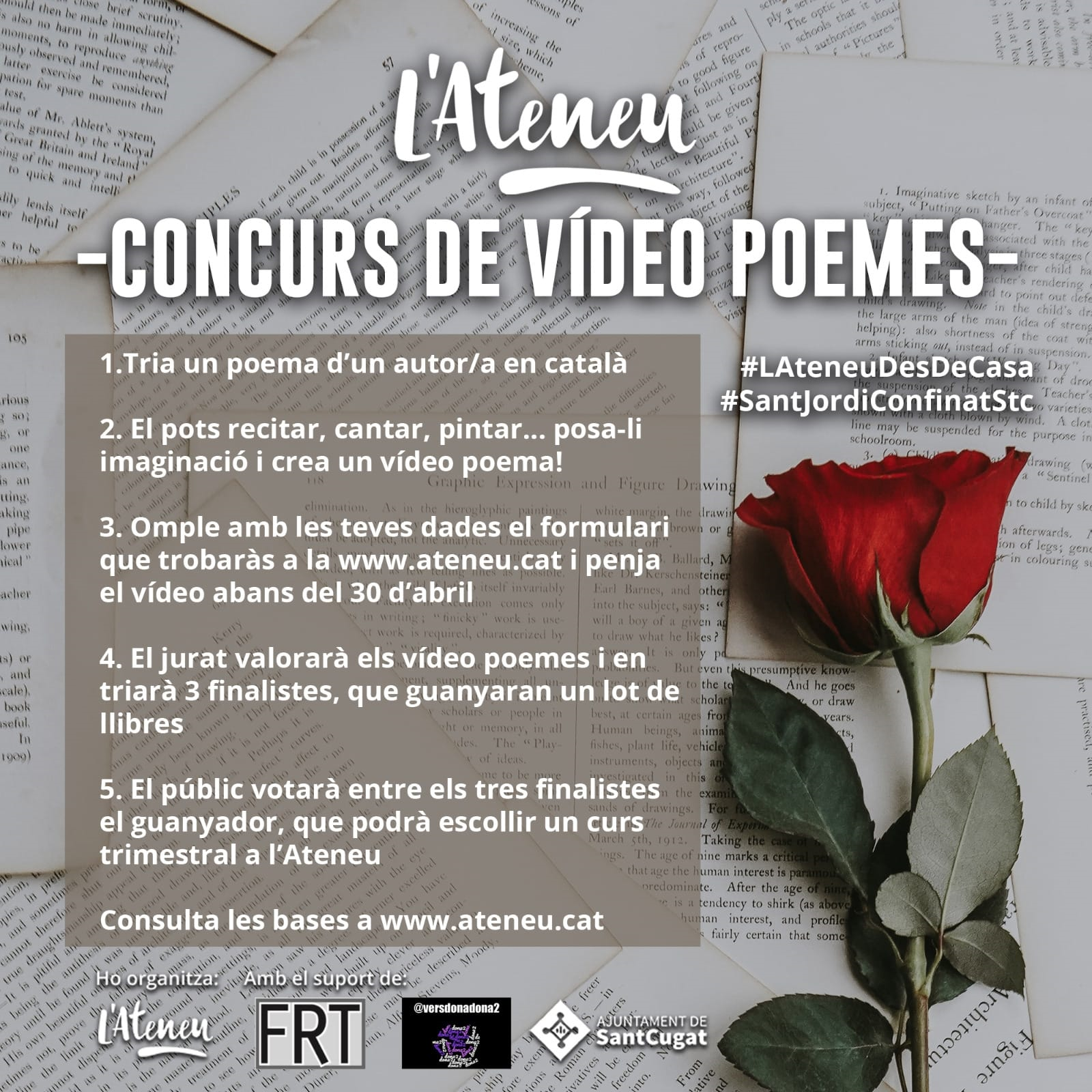 Cartell publicitari del concurs de video poemes de l'Ateneu. FOTO: Cedida