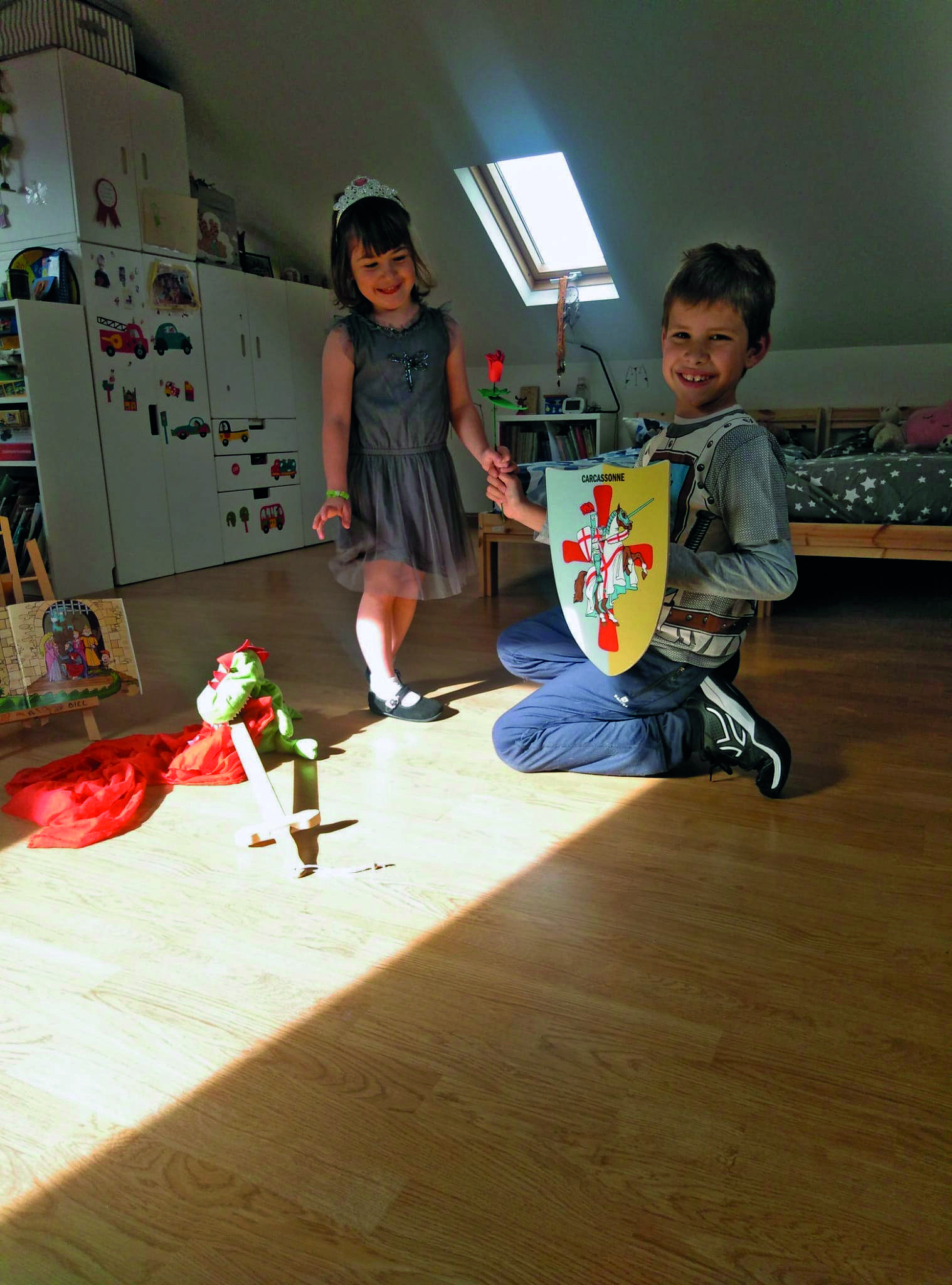 Representant la llegenda de Sant Jordi