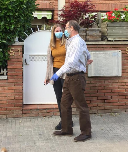 Francesc Ventura arribant a casa després de 44 dies hospitalitzat. FOTO: Cedida