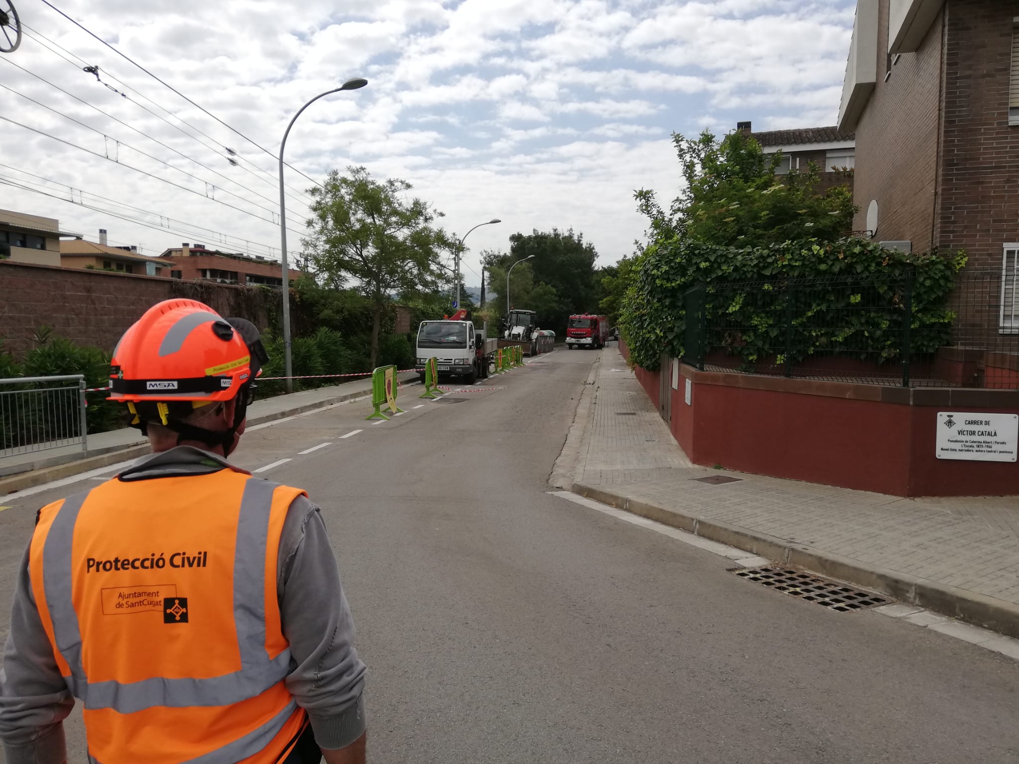La fuita s'ha produït entre el carrer de Víctor Català i de Caldes de Montbui, a Volpelleres FOTO: Ajuntament