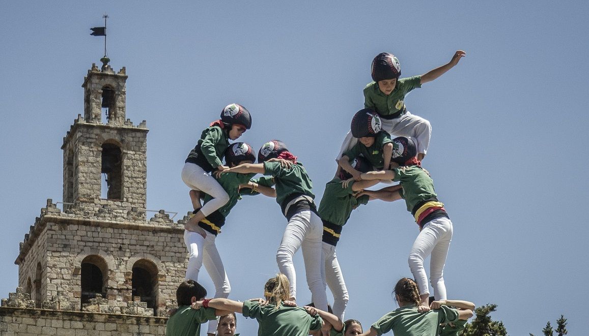 Els Castellers de Sant Cugat a la Diada de Sant Ponç del 2019. FOTO: Toni Curcó