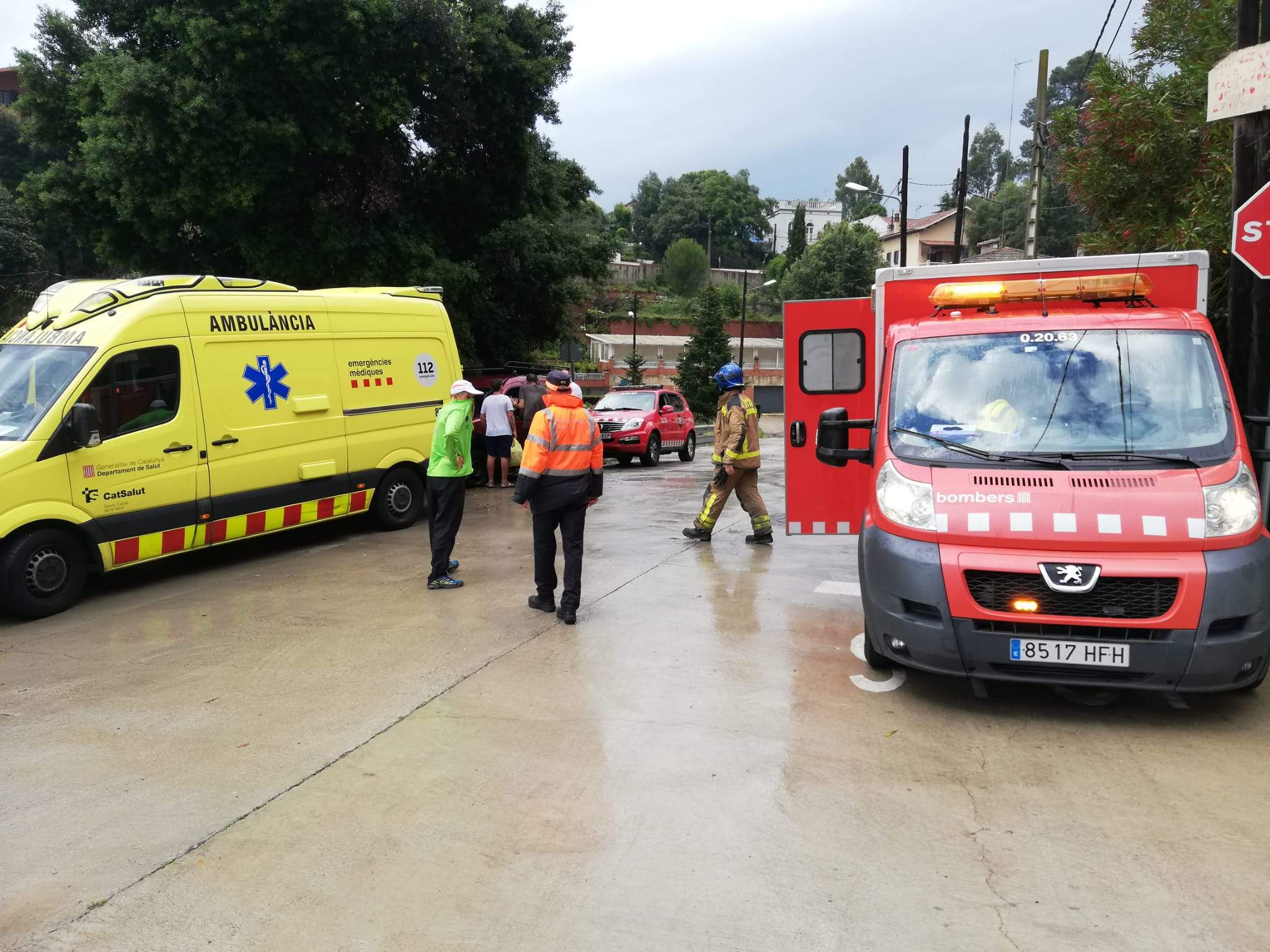 Incendi en un habitatge de la Floresta. FOTO: @ajsantcugat