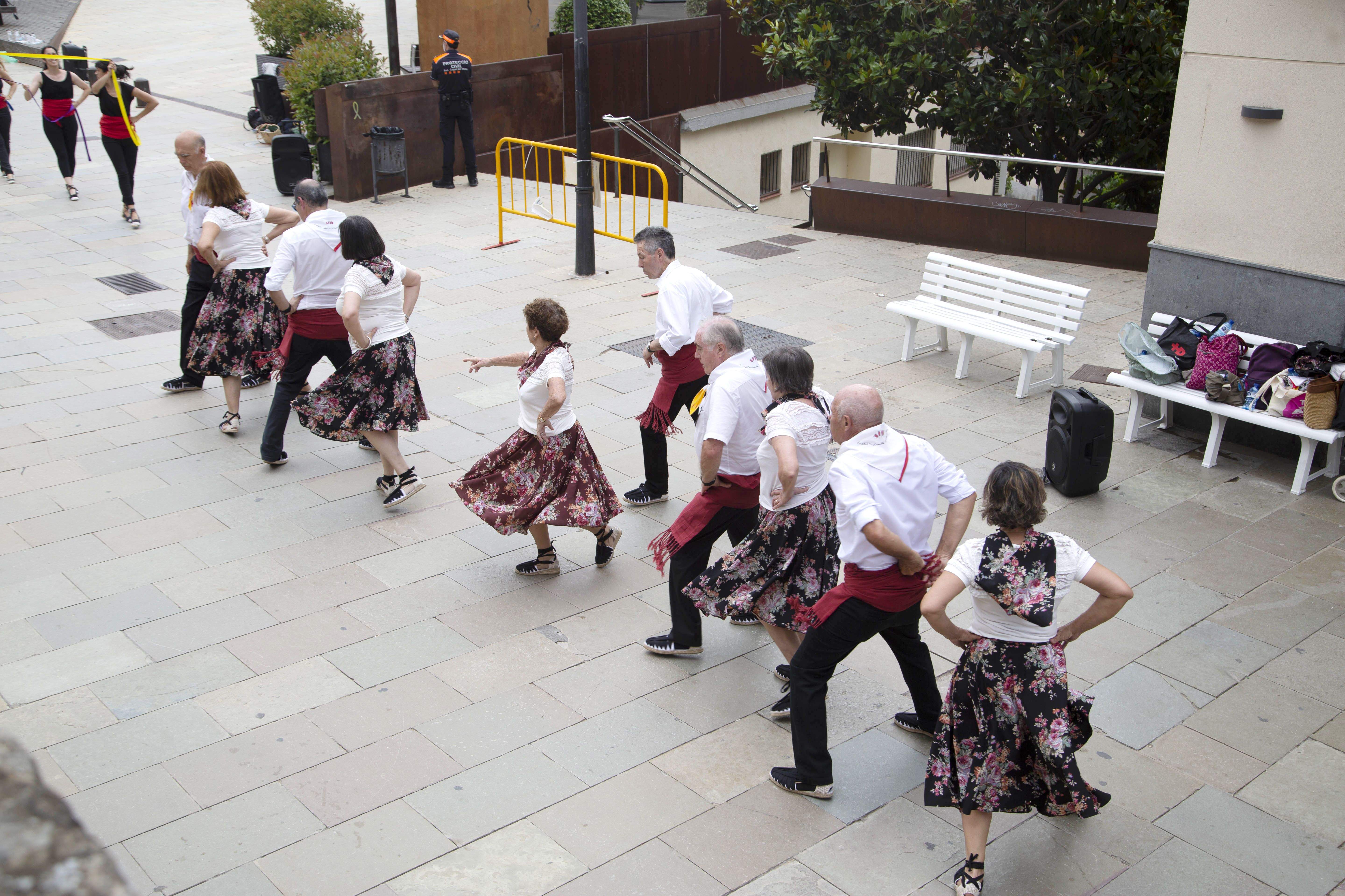 Moment de l'enregistrament del seguici de Sant Pere. FOTO: Àngel Bravo