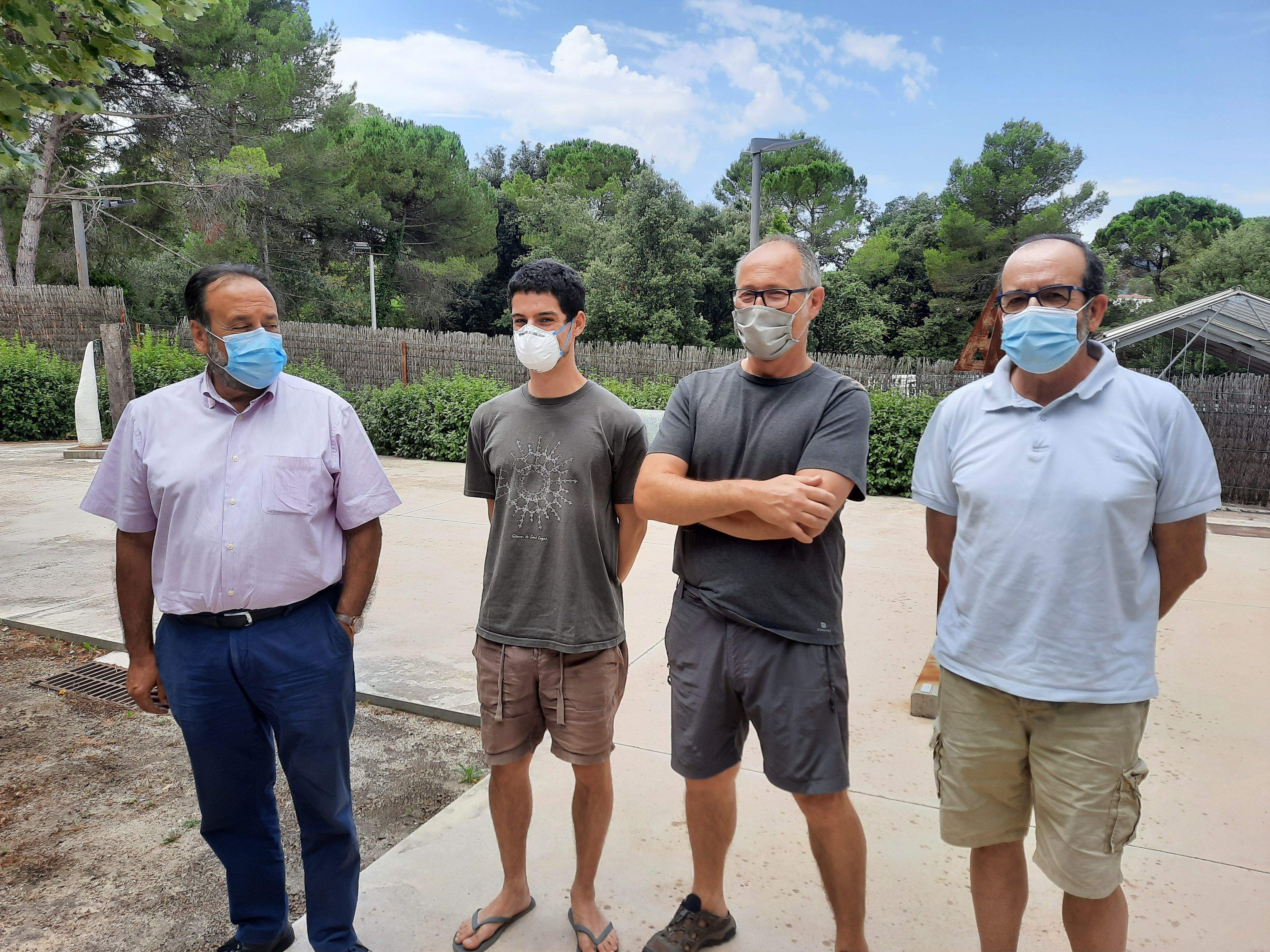 Jaume Sanmartí, Lluc Cahís, Ferran Margineda i Xavier Humet, membres de Guanyem Valldoreix FOTO: TOT Sant Cugat