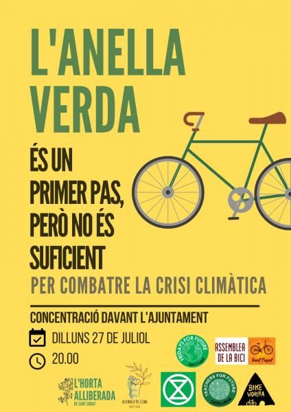 Cartell de la concentració a favor de l'Anella Verda