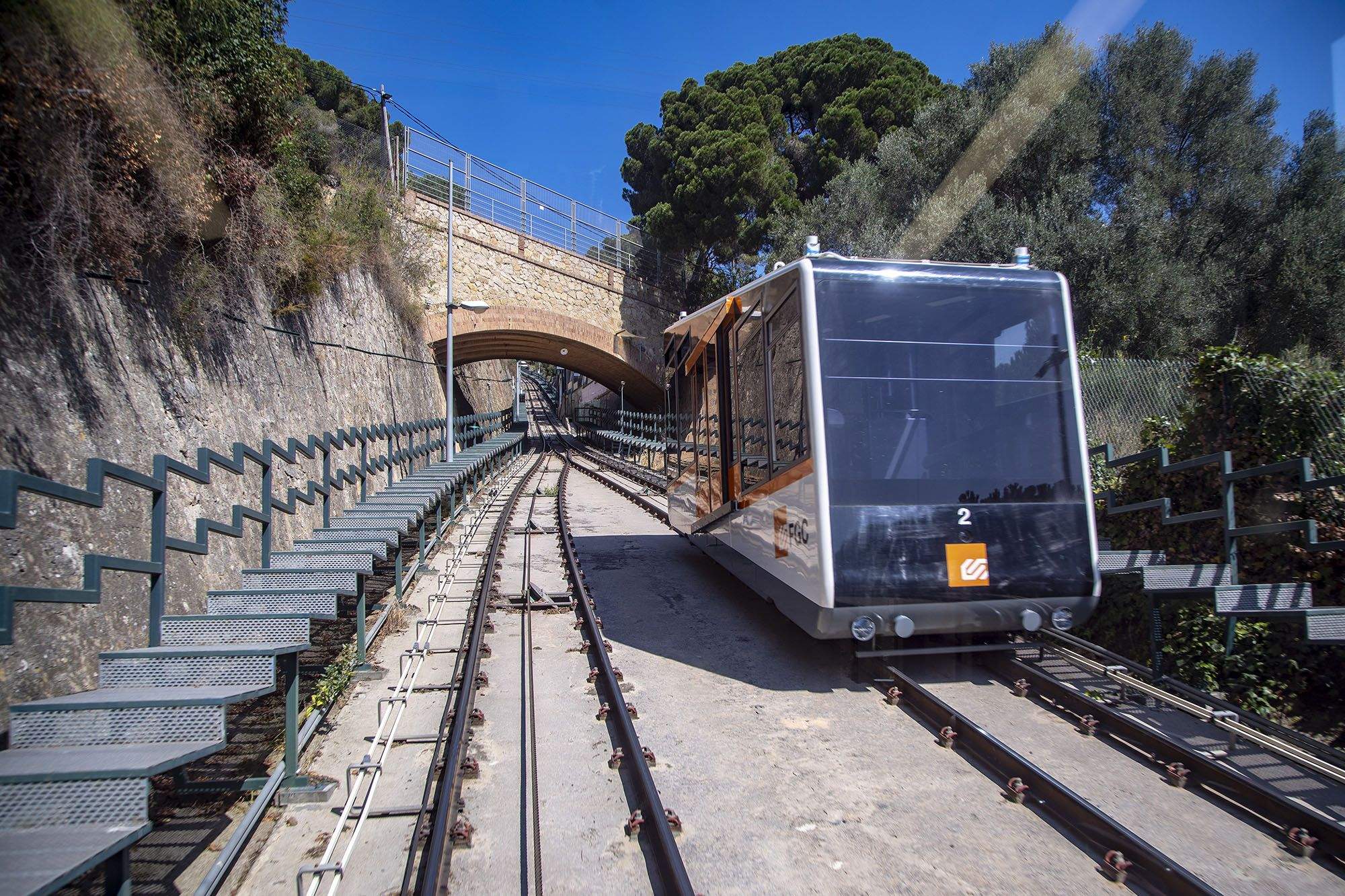 Funicular de Vallvidrera en funcionament. FOTO: Cedida