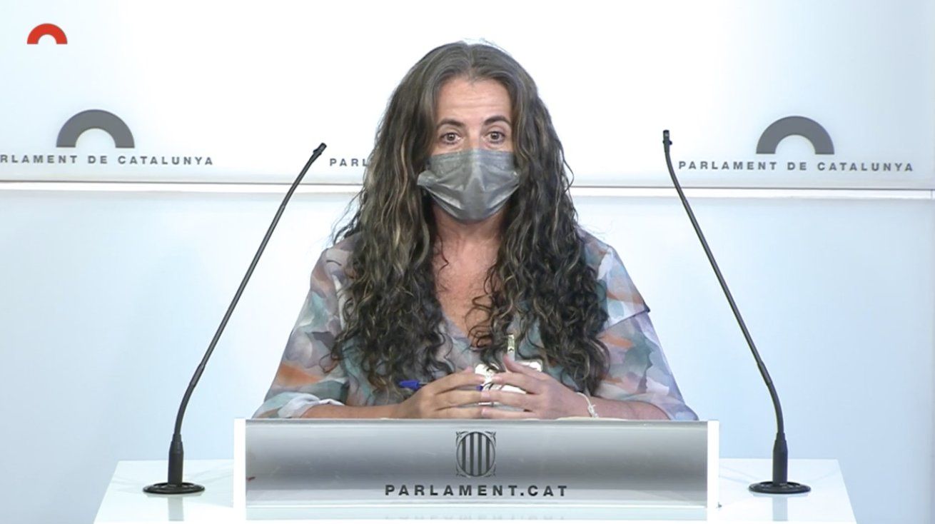 Lourdes Llorente, tinenta d'alcaldia de Transparència, durant la compareixença al Parlament FOTO: Cedida