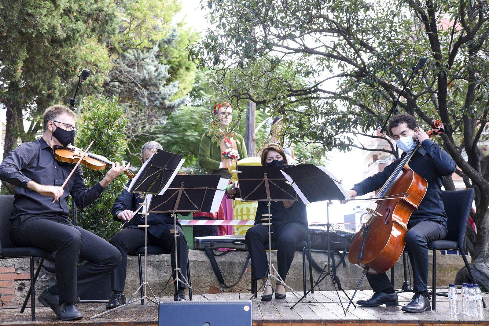 El Quartet Brossa actuant durant l'acte. Foto: Bernat Millet.
