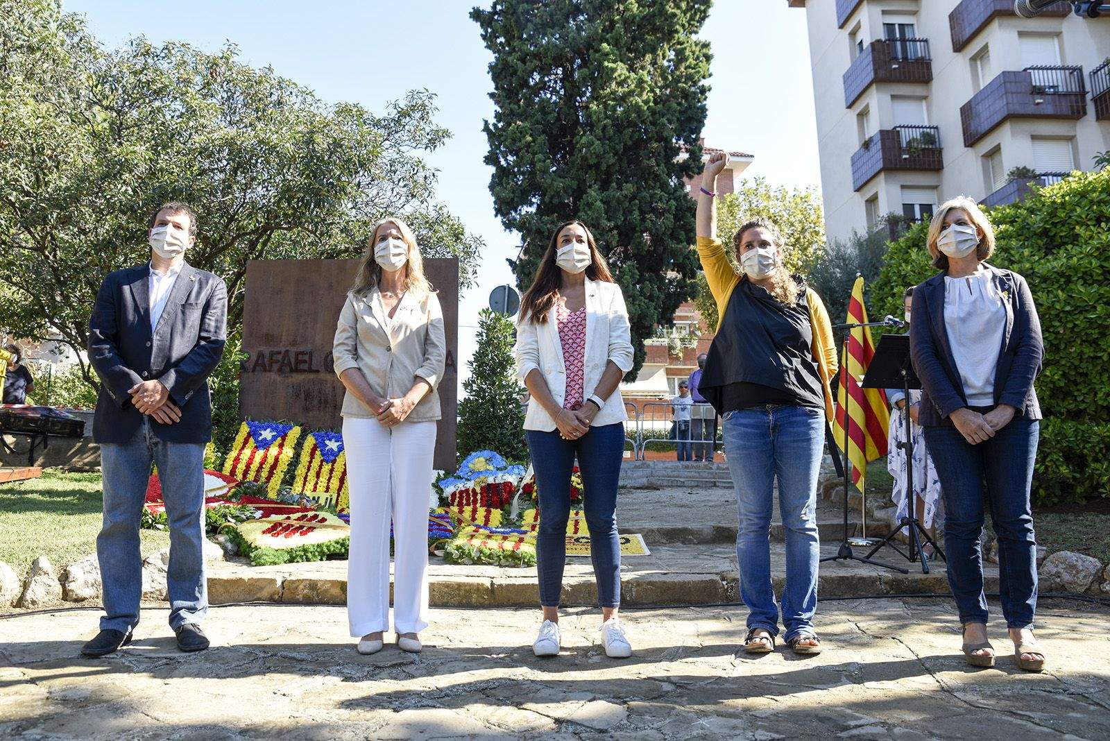 Ofrena Institucional al monument de Rafael Casanova. Foto: Bernat Millet.
