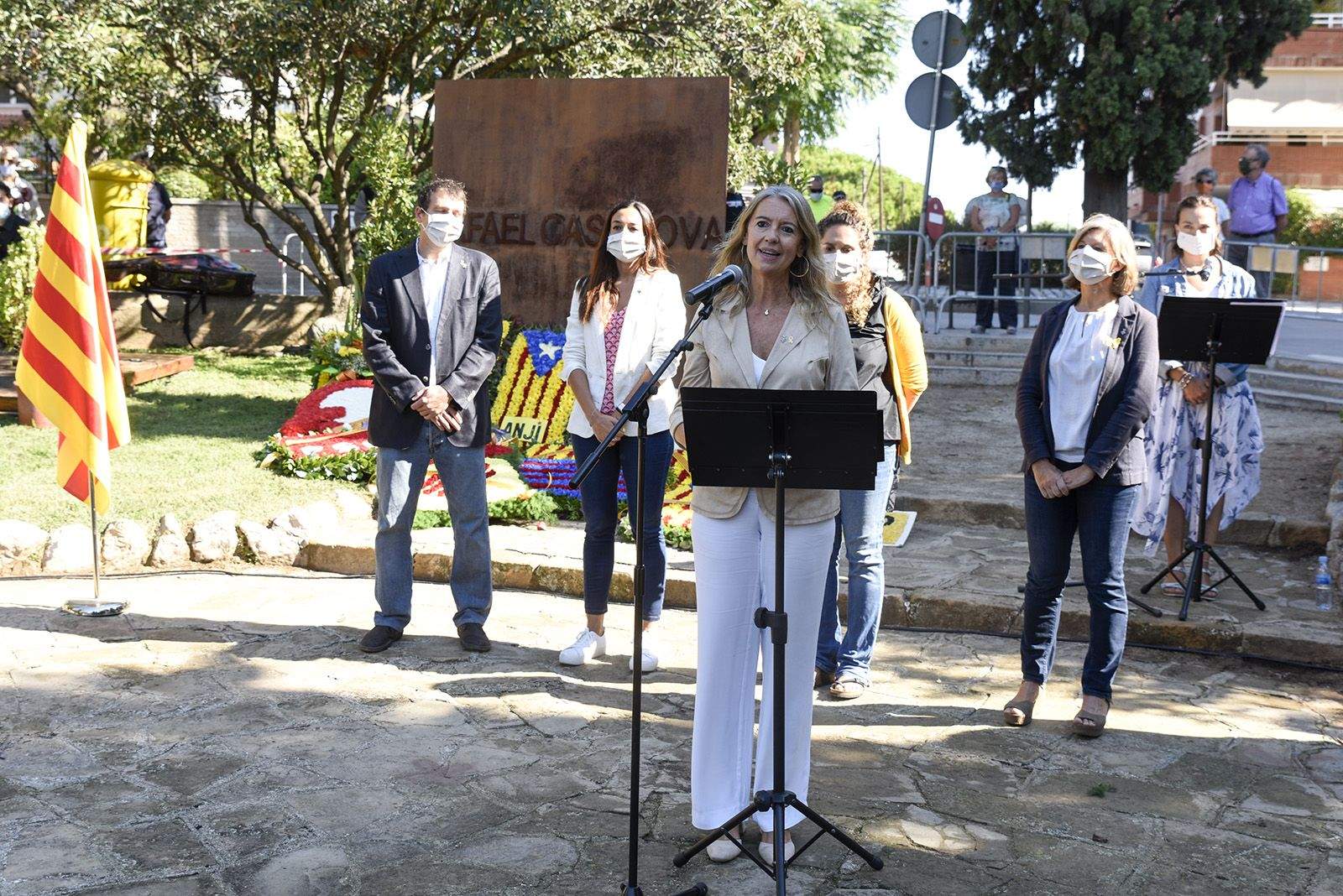 Parlament de l'Alcaldessa Mireia Ingla de l'acte institucional. Foto: Bernat Millet.