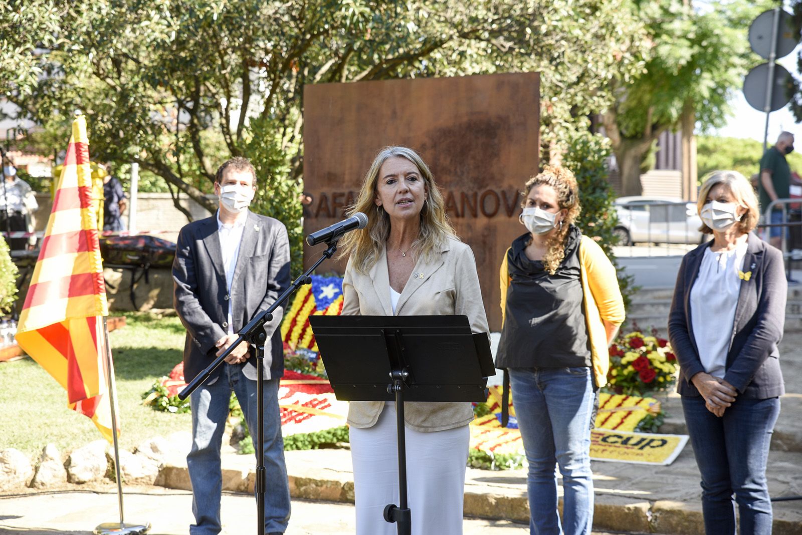Parlament de l'Alcaldessa Mireia Ingla de l'acte institucional. Foto: Bernat Millet.