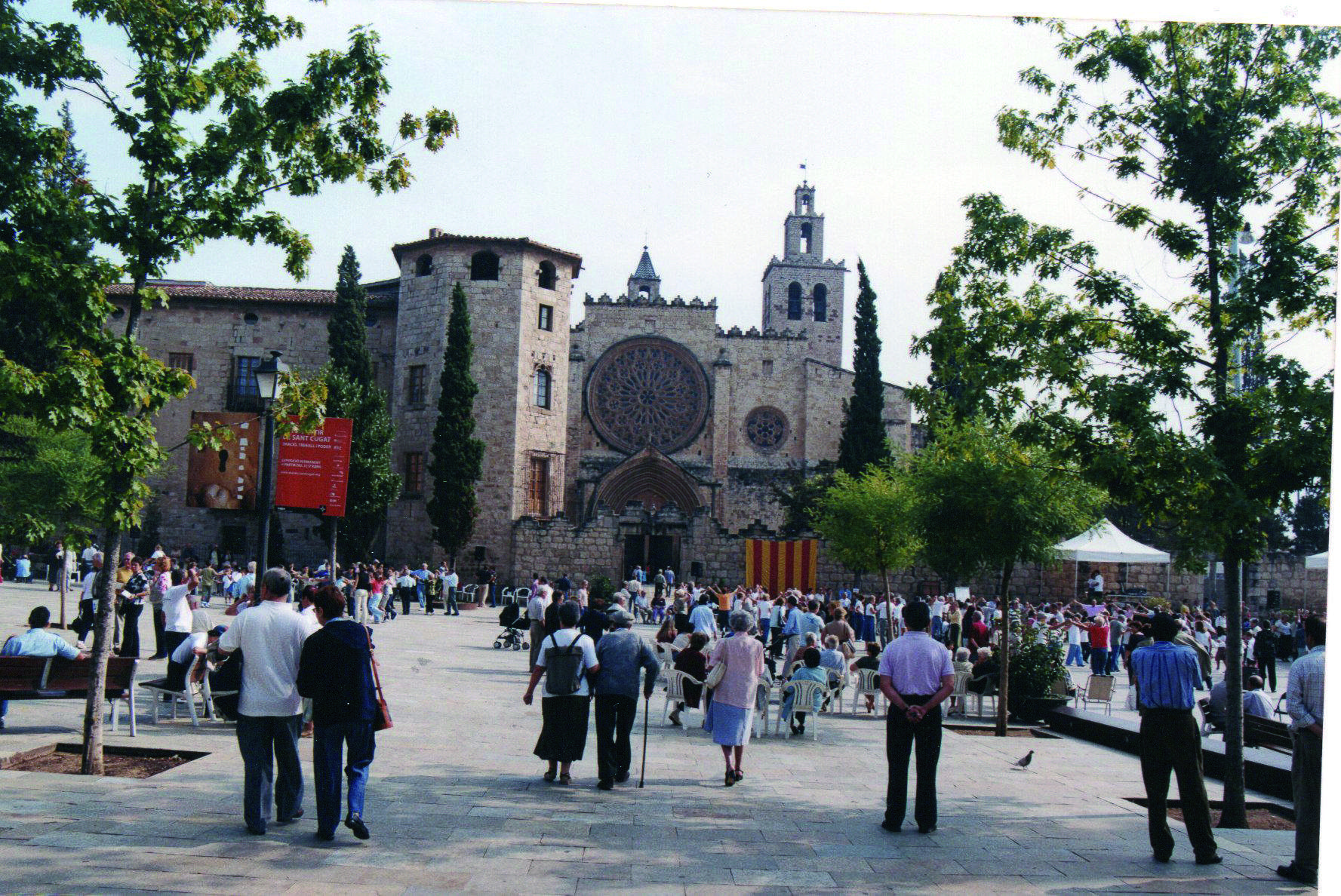 La plaça d'Octavià, una icona de Sant Cugat. FOTO: Cedida